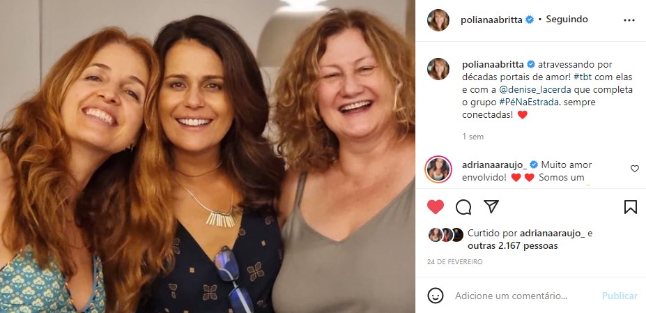 Poliana Abritta revela relacionamento íntimo de amizade com Adriana Araújo