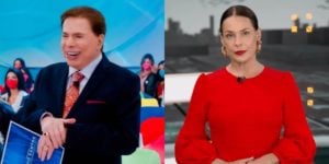 Silvio Santos e Carolina Ferraz eram rivais por audiência (Foto: Reprodução/SBT/Record)