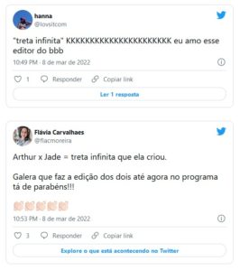 Web reagiu a alusão do filme Guerra Infinita comparando a rivalidade de Jade e Arthur (Foto: Reprodução / Twitter) Web reagiu a alusão do filme Guerra Infinita comparando a rivalidade de Jade e Arthur (Foto: Reprodução / Twitter)