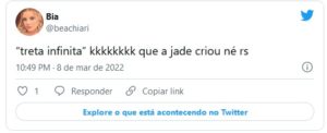 Web reagiu a alusão do filme Guerra Infinita comparando a rivalidade de Jade e Arthur (Foto: Reprodução / Twitter) Web reagiu a alusão do filme Guerra Infinita comparando a rivalidade de Jade e Arthur (Foto: Reprodução / Twitter)