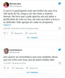 Vyni está sofrendo homofobia na web (Foto: Reprodução / Twitter) Vyni está sofrendo homofobia na web (Foto: Reprodução / Twitter)