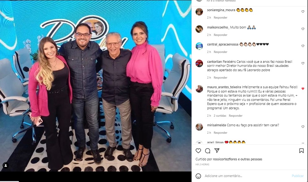 Carlos Alberto de Nóbrega falou sobre seu novo programa nas redes sociais Carlos Alberto de Nóbrega falou sobre seu novo programa nas redes sociais