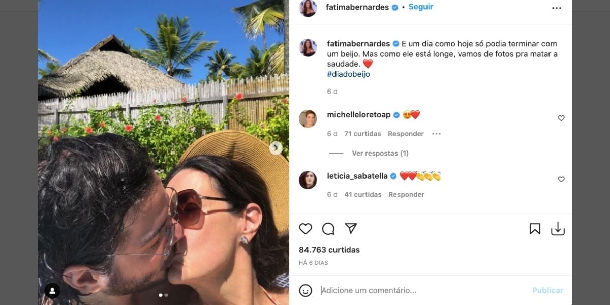 Fátima Bernardes e Túlio Gadêlha 