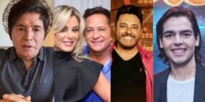 Xororó, Poliana Rocha, Leonardo, Bruno e João (Reprodução)