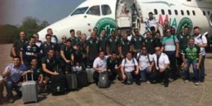 Última foto da equipe da chapecoense antes da queda do avião (Foto Reprodução/Arquivo/Internet)