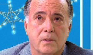 Tony Ramos se emocionou em participação recente no Caldeirão- Foto: Reprodução/Globo