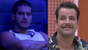 Arthur Aguiar se irrita com falas de Gustavo ao vigiar brother (Reprodução/ Montafem)