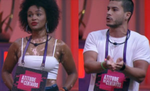 Arthur Aguiar e Natália Deodato foram os protagonistas do Jogo da Discórdia do BBB22 (Foto: Reprodução / Globoplay)