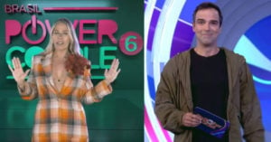 Adriane Galisteu e Tadeu Schmidt; apresentadora do Power Couple fez apelo após final do BBB22 (Foto: Reprodução / R7 / Globoplay)