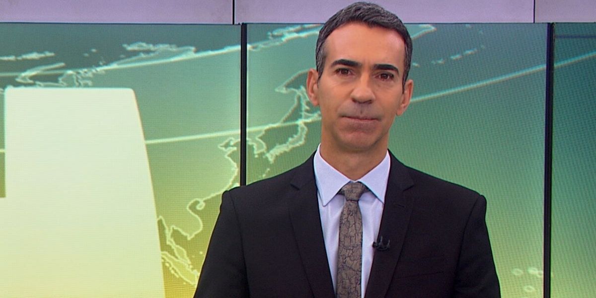 César Tralli no Jornal Hoje (Foto: Reprodução)