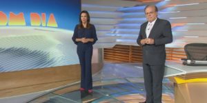 Chico Pinheiro e Ana Paula Araújo no Bom Dia Brasil (Foto: Reprodução)