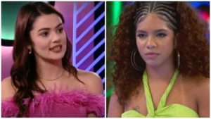 Eslovênia expõe que Maria abandonou grupo de mensagens dos eliminados do BBB22 (Montagem/ Reprodução Globo)