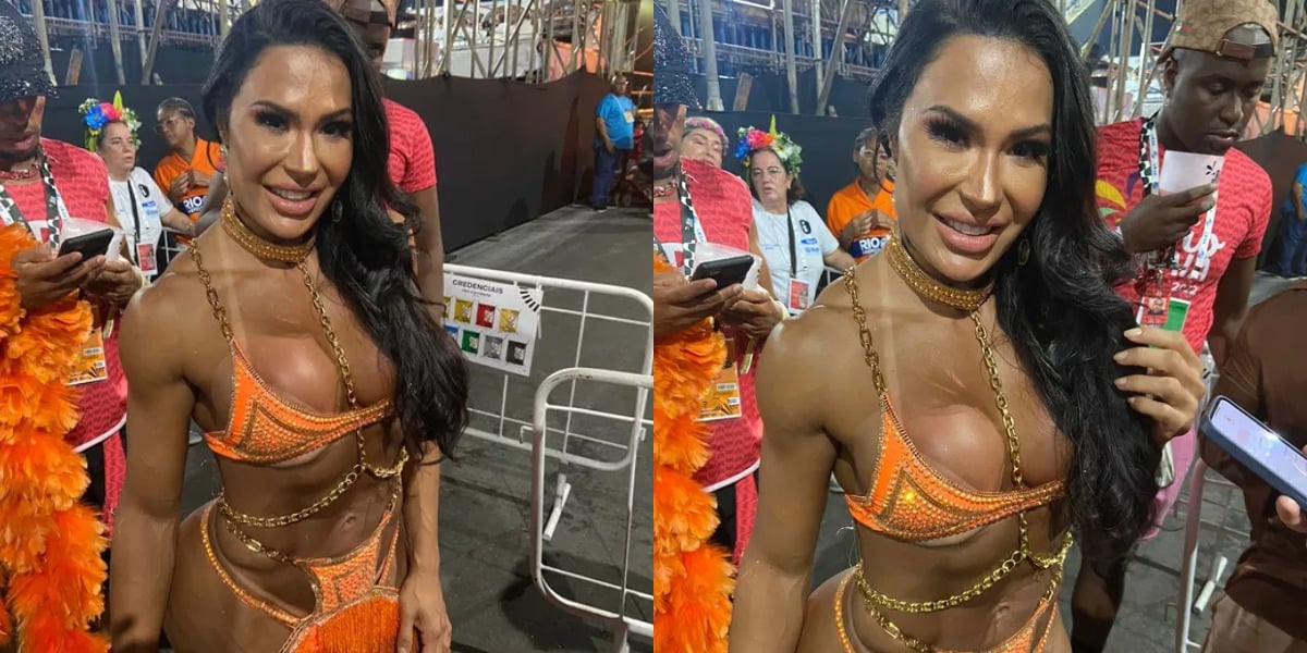 Gracyanne Barbosa na Marquês de Sapucaí - Foto: Reprodução