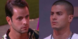 Gustavo e Arthur em pé de guerra no BBB22 (Foto: Reprodução)