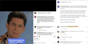 Érica Dias fez previsão sobre a reencarnação do cantor Leandro (Foto: Reprodução / Instagram)