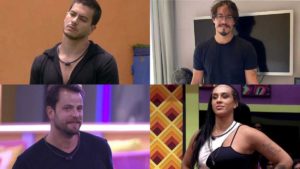 BBB22: Arthur Aguiar, Eliezer, Gustavo e Linn da Quebrada disputam o Paredão Falso (Foto: Reprodução/Montagem)