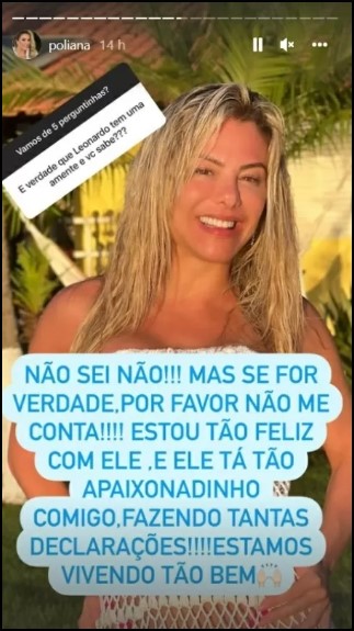 Poliana Rocha expõe amante de Leonardo - Foto: Reprodução