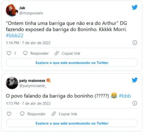 Internautas repercutiram as falas de Douglas no quarto do líder do BBB22 sobre Boninho (Foto: Reprodução / Twitter) Internautas repercutiram as falas de Douglas no quarto do líder do BBB22 sobre Boninho (Foto: Reprodução / Twitter)