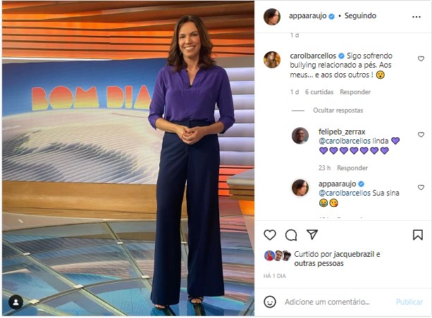 Ana Paula Araújo deixou uma alfinetada para Carol Barcellos nas redes sociais