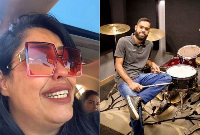 Cantora gospel se desesperou com a morte do filho, Bruno Henrique (Imagem: Montagem)