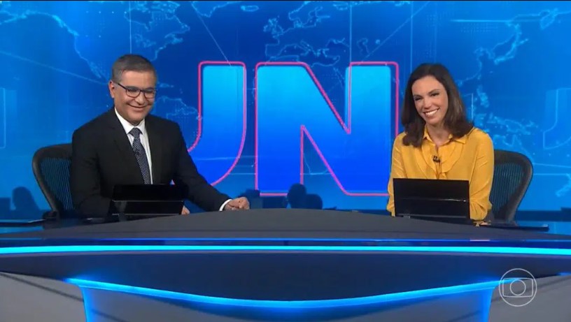 Hélter Duarte e Ana Paula Araújo no comando do último Jornal Nacional Hélter Duarte e Ana Paula Araújo no comando do último Jornal Nacional