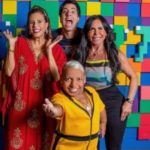 Gretchen, Narcisa, Tokinho e Marcelo Babur no Encrenca (Divulgação - RedeTV)