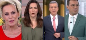 Jornais da Globo podem sofrer corte na grade e Ana Maria deve ganhar mais tempo no ar a partir de 2023- Foto: Montagem/TV Foco