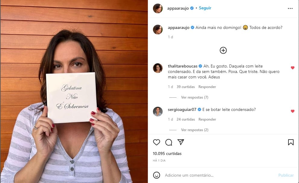 Ana Paula Araújo detona o que pensa em foto no Instagram - Foto: Reprodução