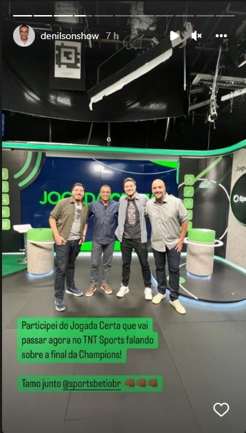 Denílson na TNT Sports - Foto: Reprodução
