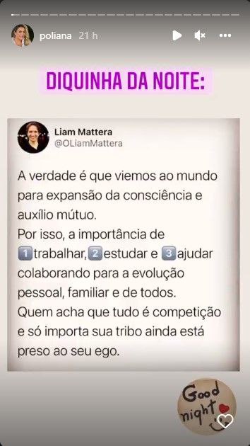 Poliana Rocha é casada com Leonardo e deixou seu recado (Foto: Reprodução/ Instagram)