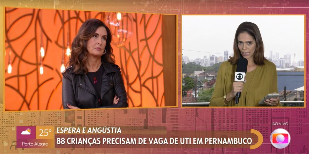 A repórter Danielle Fonseca detalhou desastres no Recife para Fátima Bernardes, no "Encontro" (Foto: Reprodução/TV Globo)