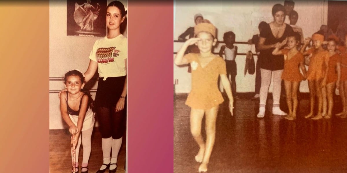Fátima Bernardes quando era professora de dança (Foto: Reprodução/TV Globo)