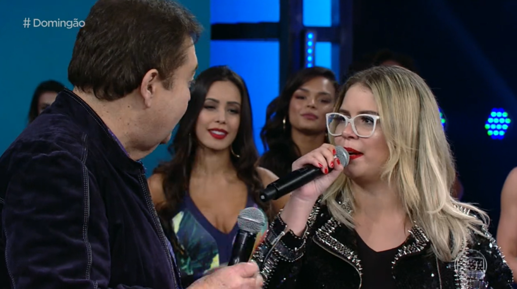 Luciano Huck mostrou trecho de programa apresentado por Faustão na Globo (Foto: Reprodução)