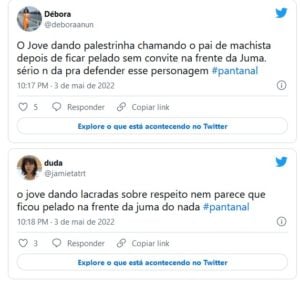 Jove (Jesuita Barbosa) chamou a atenção do público ao ficar nu diante de Juma (Alanis Guillen) (Foto: Reprodução / Twitter)