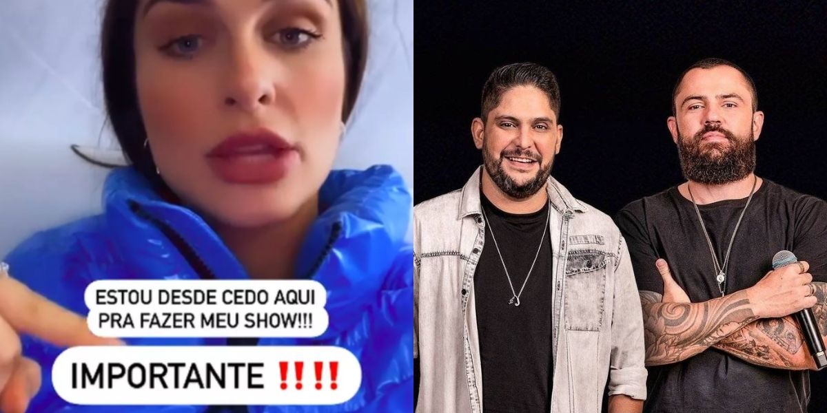 Jorge e Mateus dão show de estrelismo frente à multidão e expulsam famosa de palco: "Não encosta em mim"