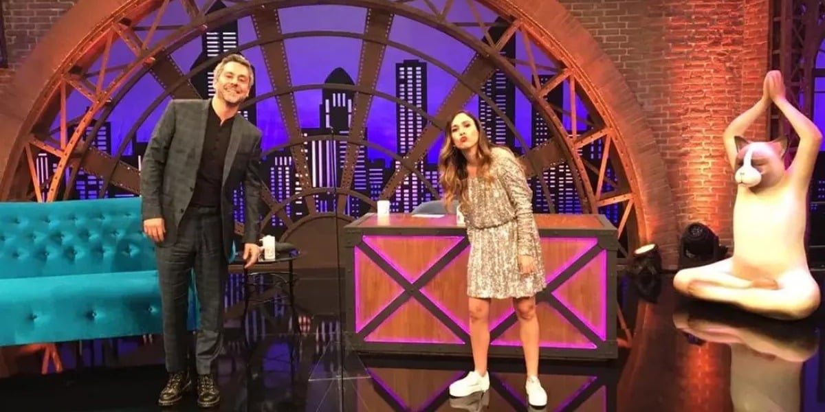 Alexandre Nero e Tatá Werneck no "Lady Night" (Foto: Divulgação/Multishow)