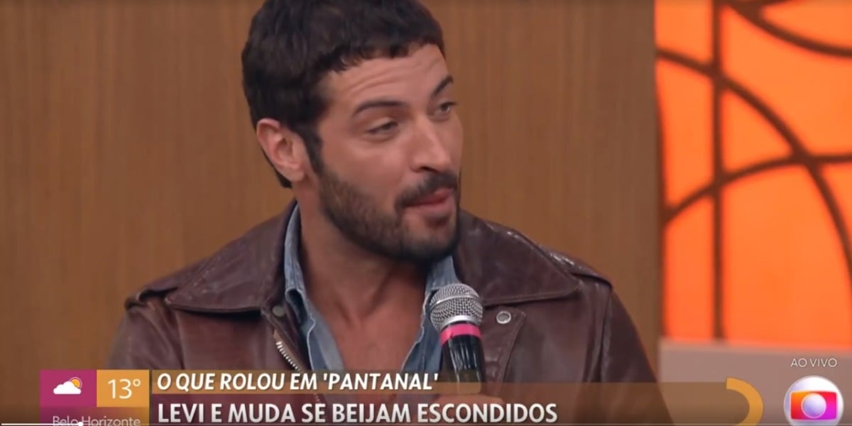 Leandro Lima falou sobre seu personagem em Pantanal no Encontro (Foto: Reprodução)