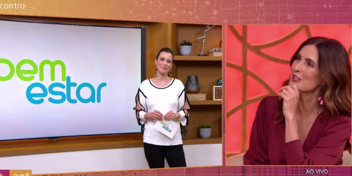 Michelle Loreto no "Encontro", com Fátima Bernardes (Foto: Reprodução/TV Globo)