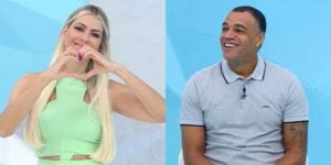 Renata Fan e Denílson no Jogo Aberto (Montagem: TV Foco)