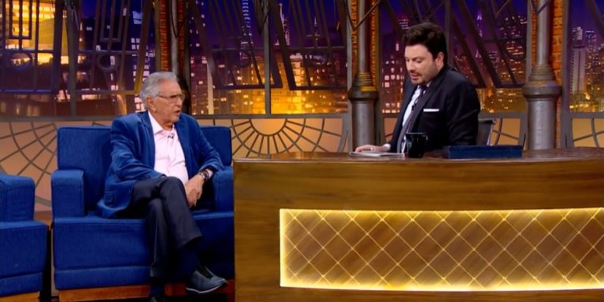 Carlos Alberto de Nóbrega deu entrevista a Danilo Gentili no "The Noite" (Foto: Reprodução/SBT)