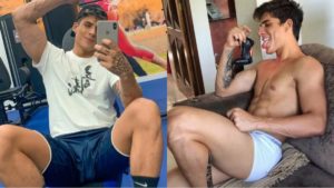 Tiago Ramos de 23 anos é ex-namorado da mãe de Neymar (Montagem/ Reprodução)