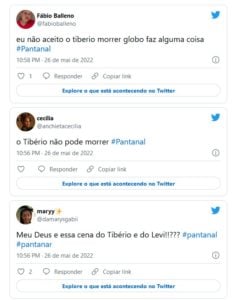 Telespectador da novela calmou na web para que Tibério não morra (Foto: Reprodução / Twitter)