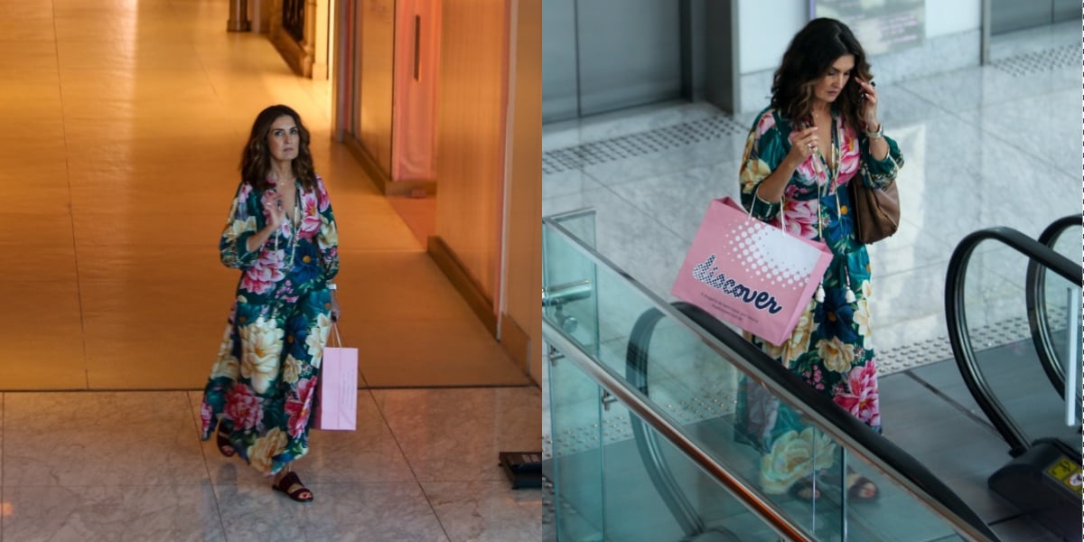 Fátima Bernardes fez compras sozinha em shopping do Rio (Foto: Edson Aipim/AgNews)