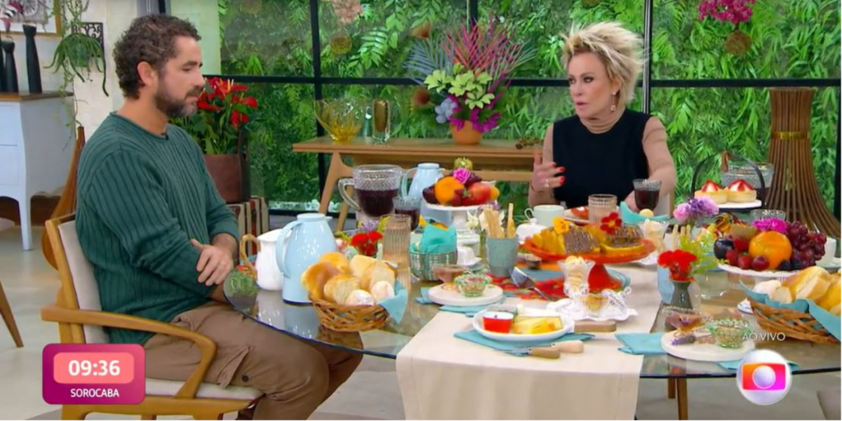 Felipe Andreoli e Ana Maria Braga no "Mais Você" (Foto: Reprodução/TV Globo)