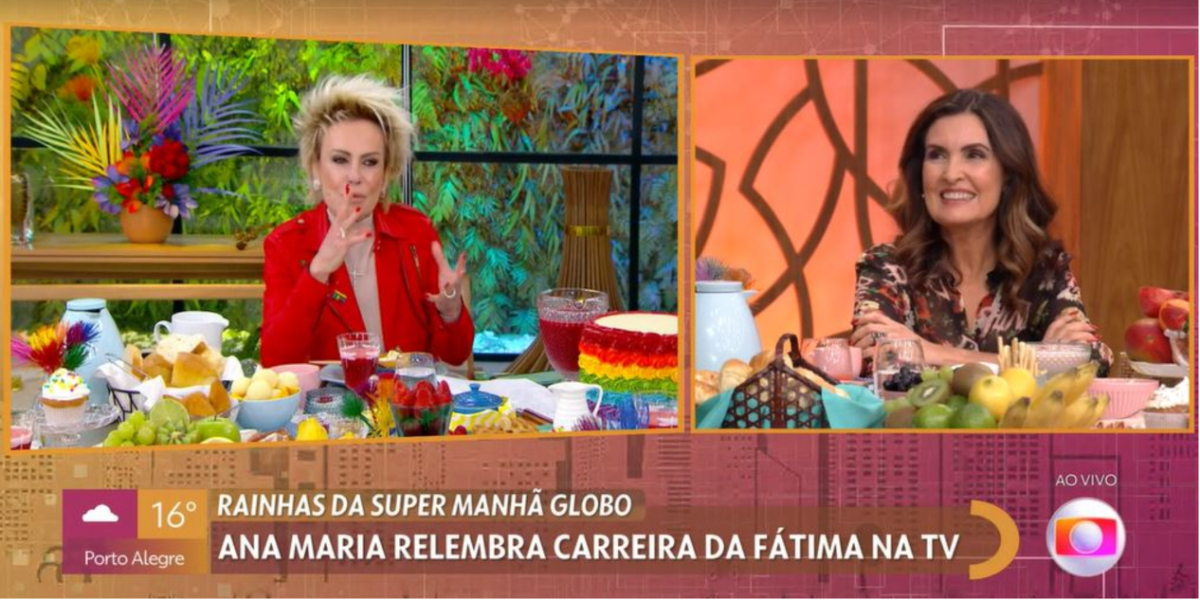 Ana Maria Braga entrevistou Fátima Bernardes (Foto: Reprodução/TV Globo) Ana Maria Braga entrevistou Fátima Bernardes (Foto: Reprodução/TV Globo)