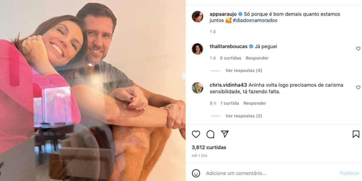 De acordo com Ana Paula Araújo, estar com Pedro Corrêa é demais 