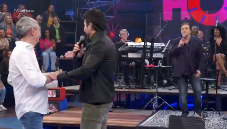 Fábio Jr ficou em choque com a possível revelação, enquanto Serginho Groisman encorajou o padre Fábio de Mello