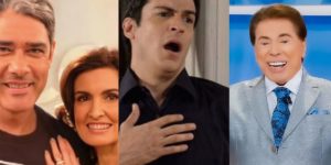 William Bonner, Fátima Bernardes, estrela da Globo e Silvio Santos (Reprodução)