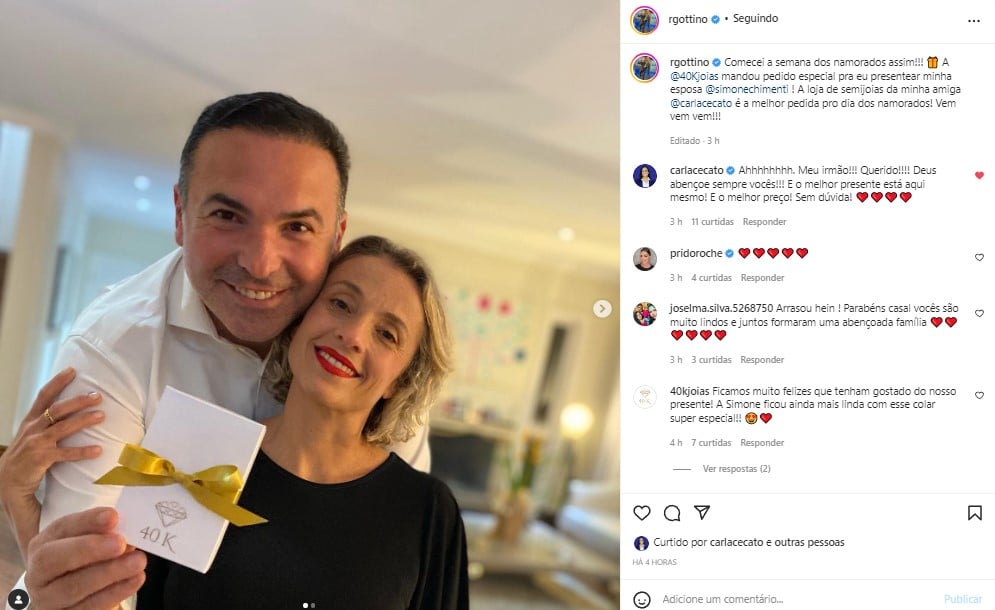 Gottino quebrou a discrição e fez uma publi para uma antiga colega