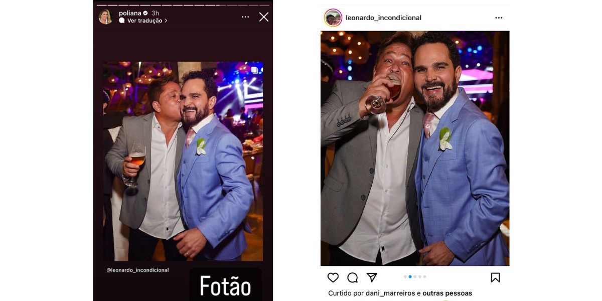 Poliana Rocha flagra Leonardo aos beijos em festa e copo vai parar na cara de cantor: "Raiva" Poliana Rocha flagra Leonardo aos beijos em festa e copo vai parar na cara de cantor: "Raiva"